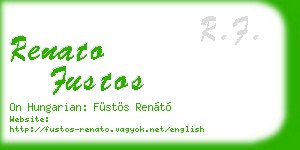 renato fustos business card