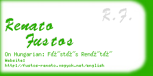 renato fustos business card